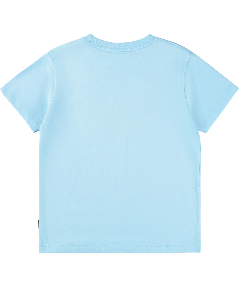 Rame - Freeze Me - Blå t-shirt i økologisk bomuld med print.