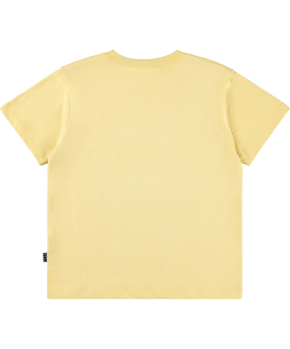 Rame - Happy Fruits - Gul t-shirt i økologisk bomuld med print.