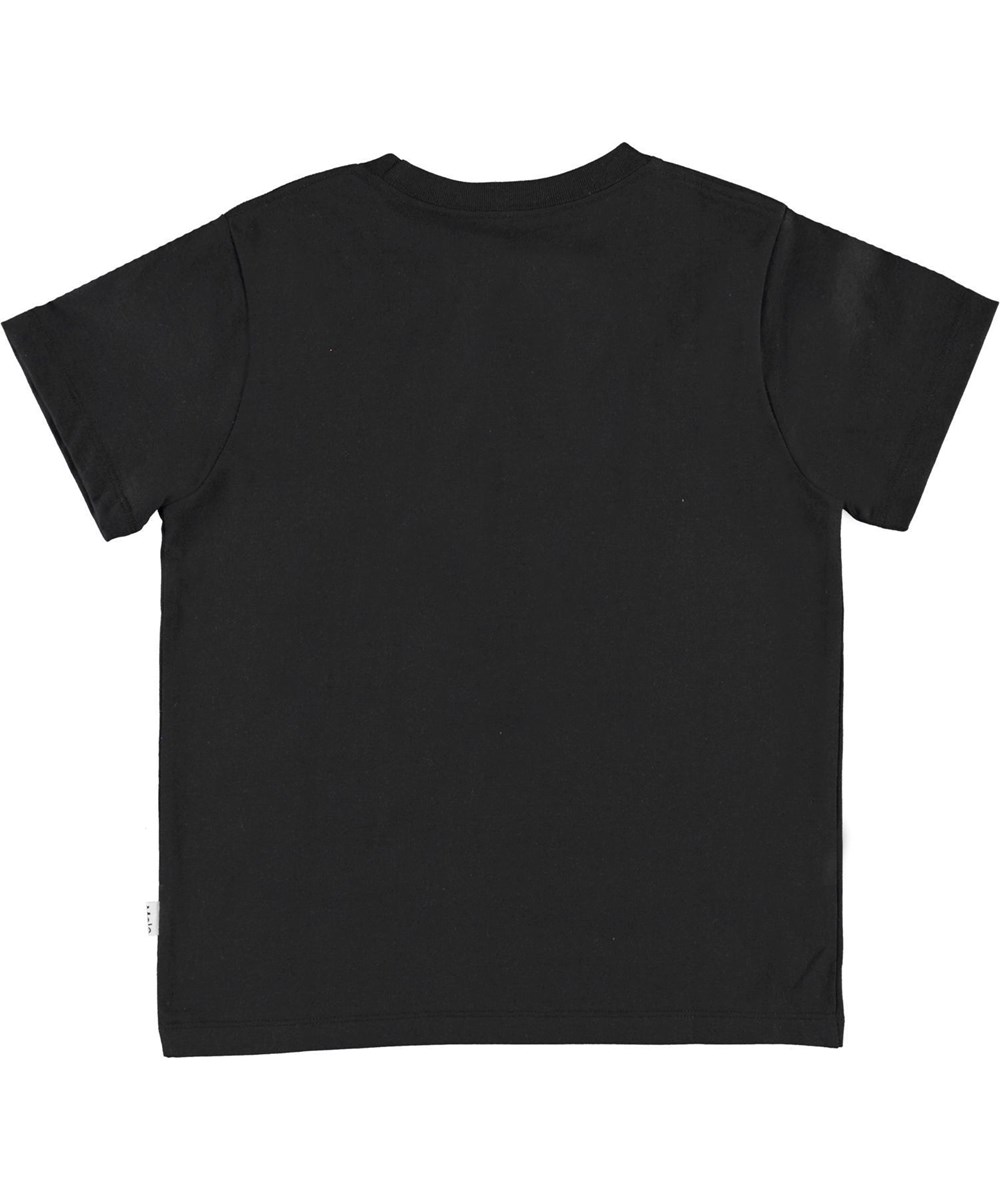 Rame - Black - Sort t-shirt med gul smiley. 