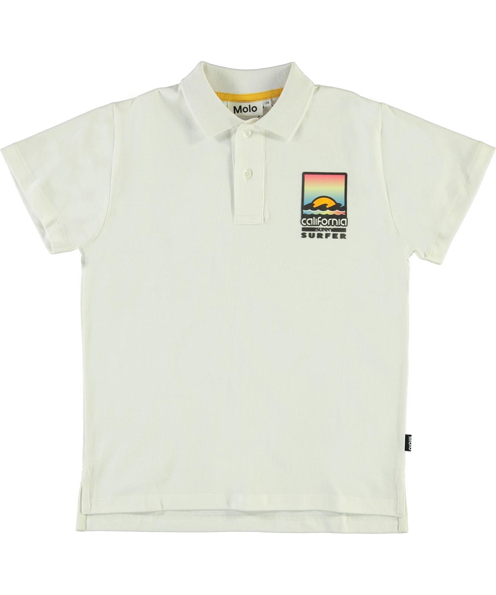 Ramon - White - Økologisk hvid polo california t-shirt