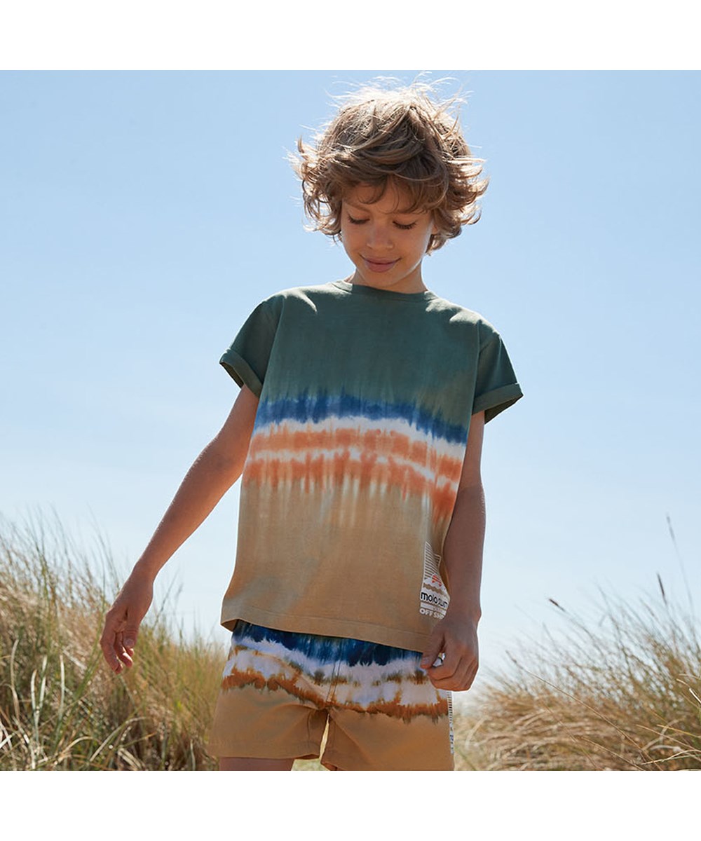 Randon - Tie Dye Block - Økologisk batikmønster t-shirt