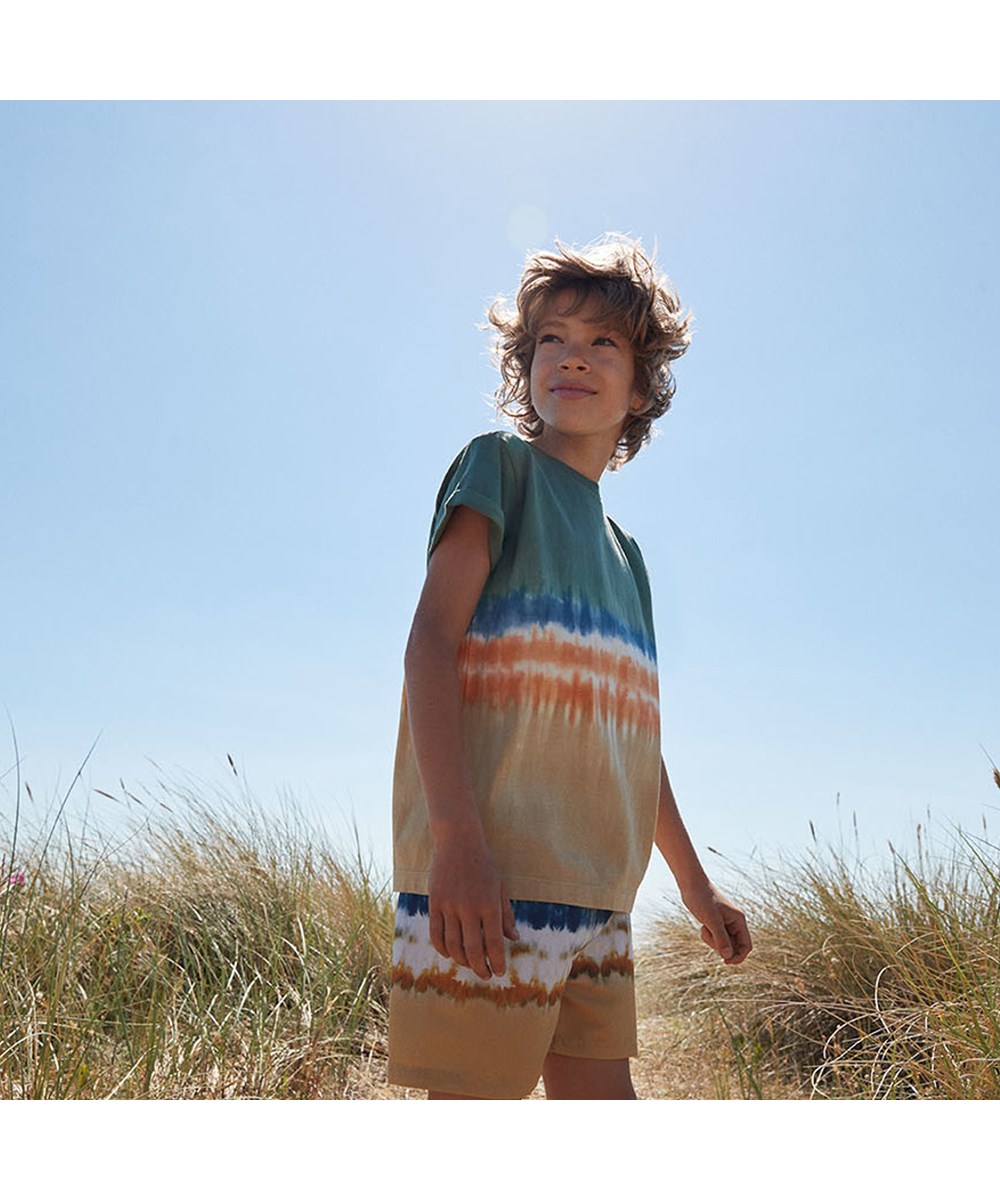 Randon - Tie Dye Block - Økologisk batikmønster t-shirt