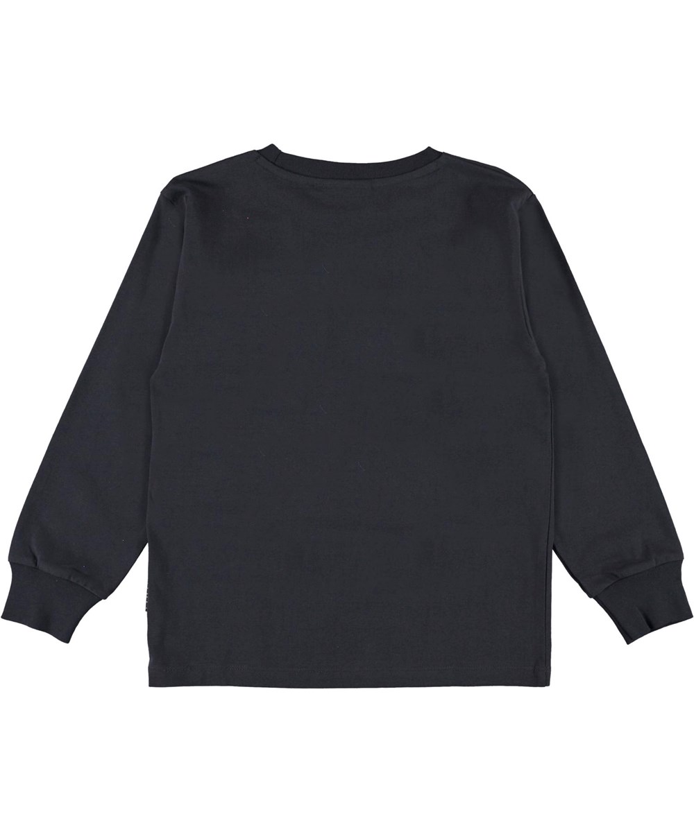 Rasmono - Dark Navy - Økologisk langærmet bluse i mørkeblå