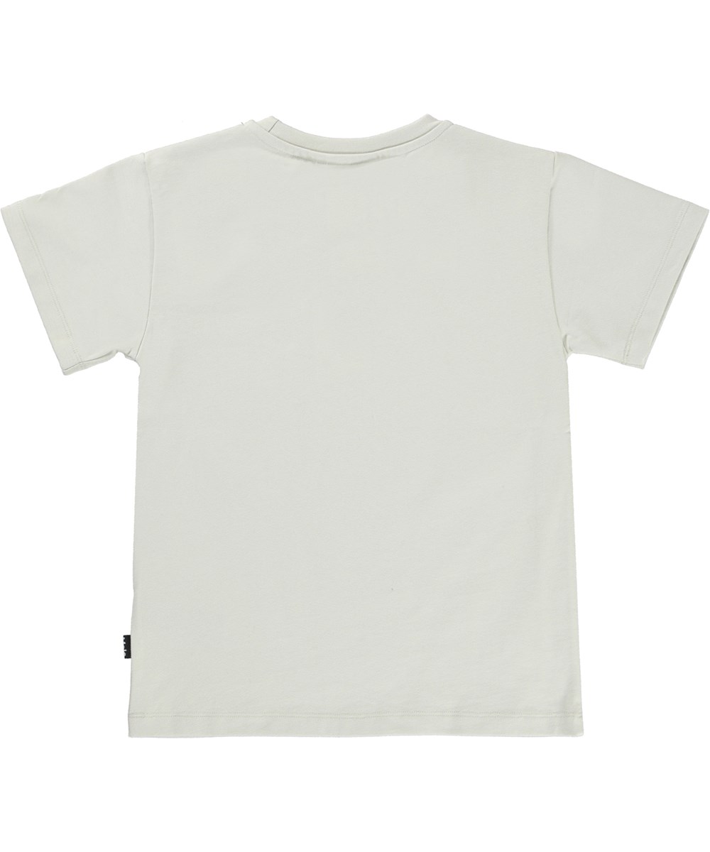 Rasmus - Footballs Light - Økologisk hvid t-shirt med fodbold print