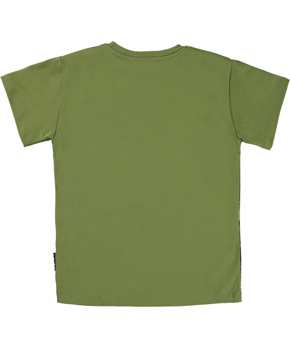 Rasmus - Green Dinos - Økologisk grøn t-shirt med dinosaur print
