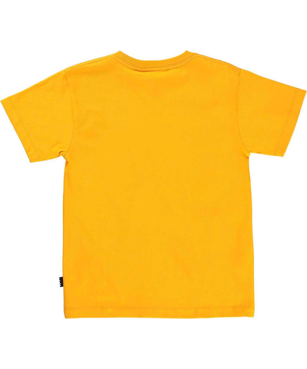Rasmus - Tiger Yellow - Gul basic T-shirt med logo print.