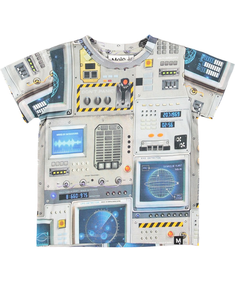 Raymont - Space Navigation - Grå t-shirt med print af cockpit.