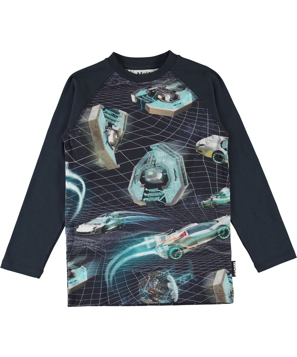 Remington - Time Machines - Økologisk bluse med rumskibe