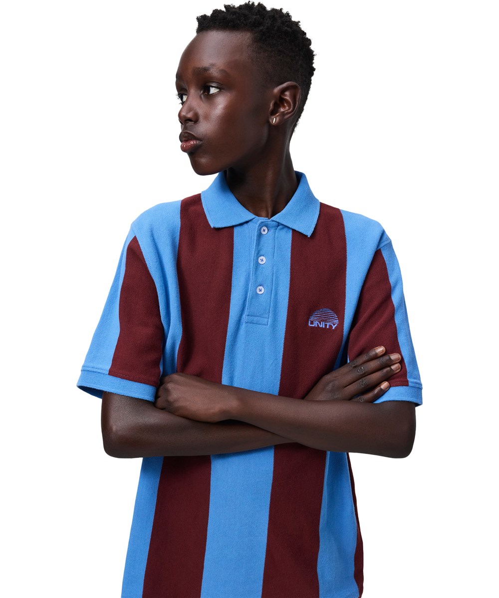 Reyo - Andorra Blue - Stribet polo-t-shirt i økologisk bomuld til børn