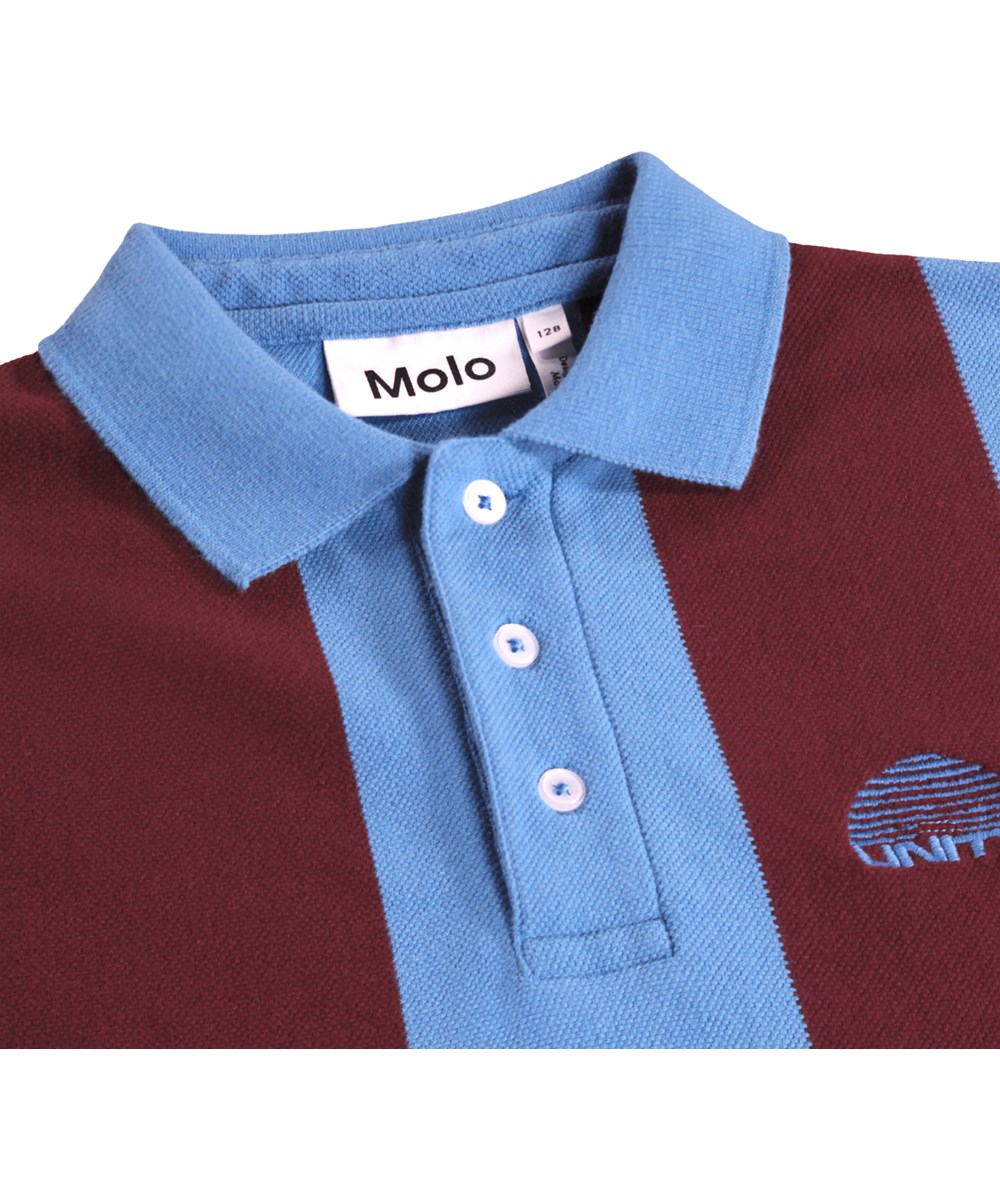 Reyo - Andorra Blue - Stribet polo-t-shirt i økologisk bomuld til børn