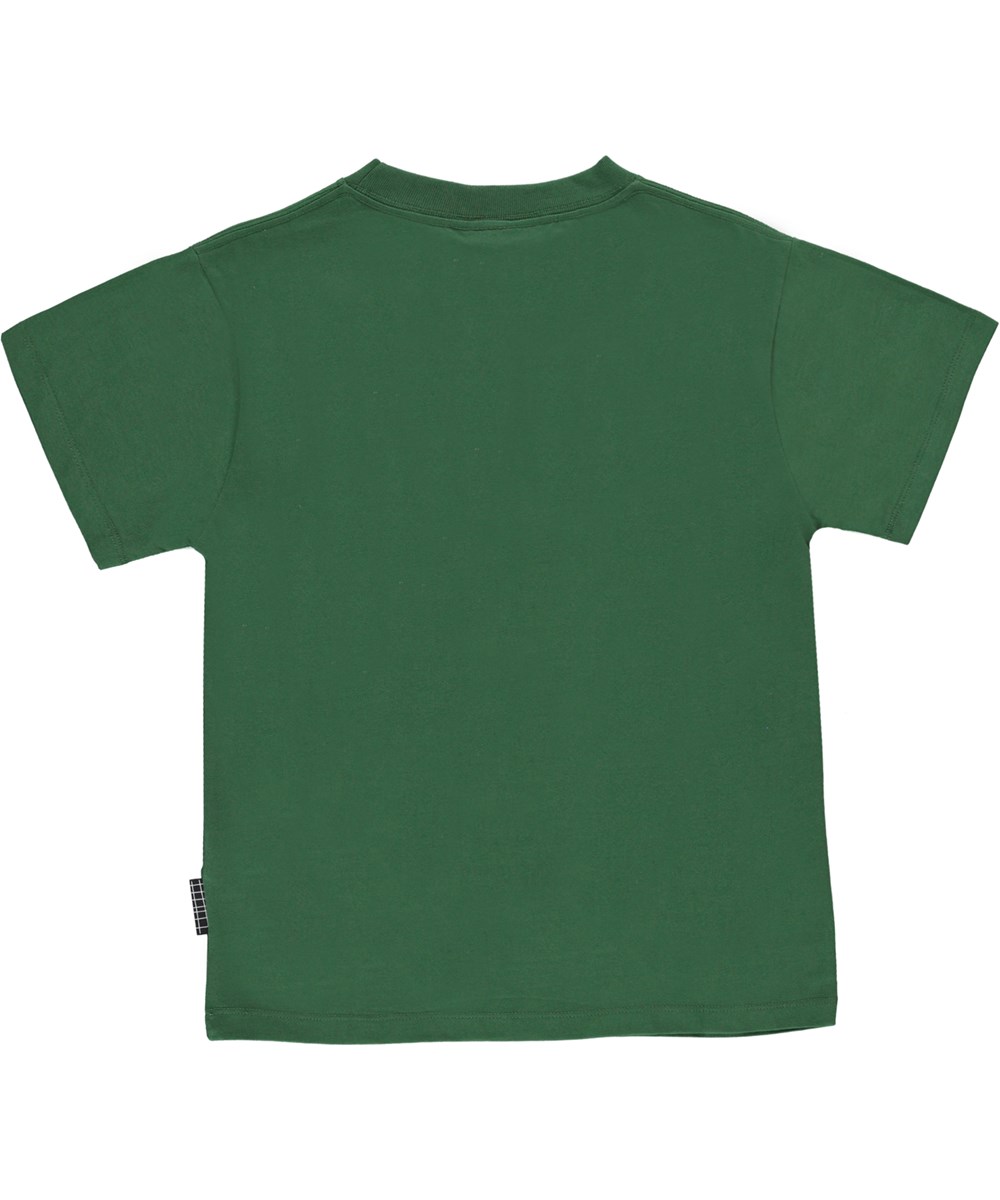 Riley - Eden - Økologisk grøn t-shirt med print af smiley'er