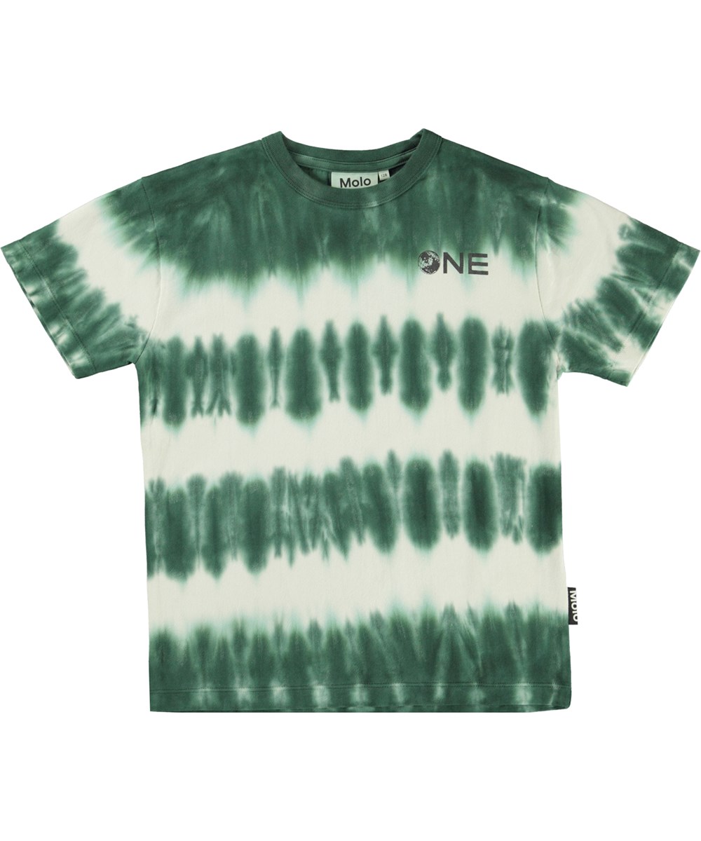 Riley - Eden Moon - Økologisk t-shirt med grønt tie-dye print
