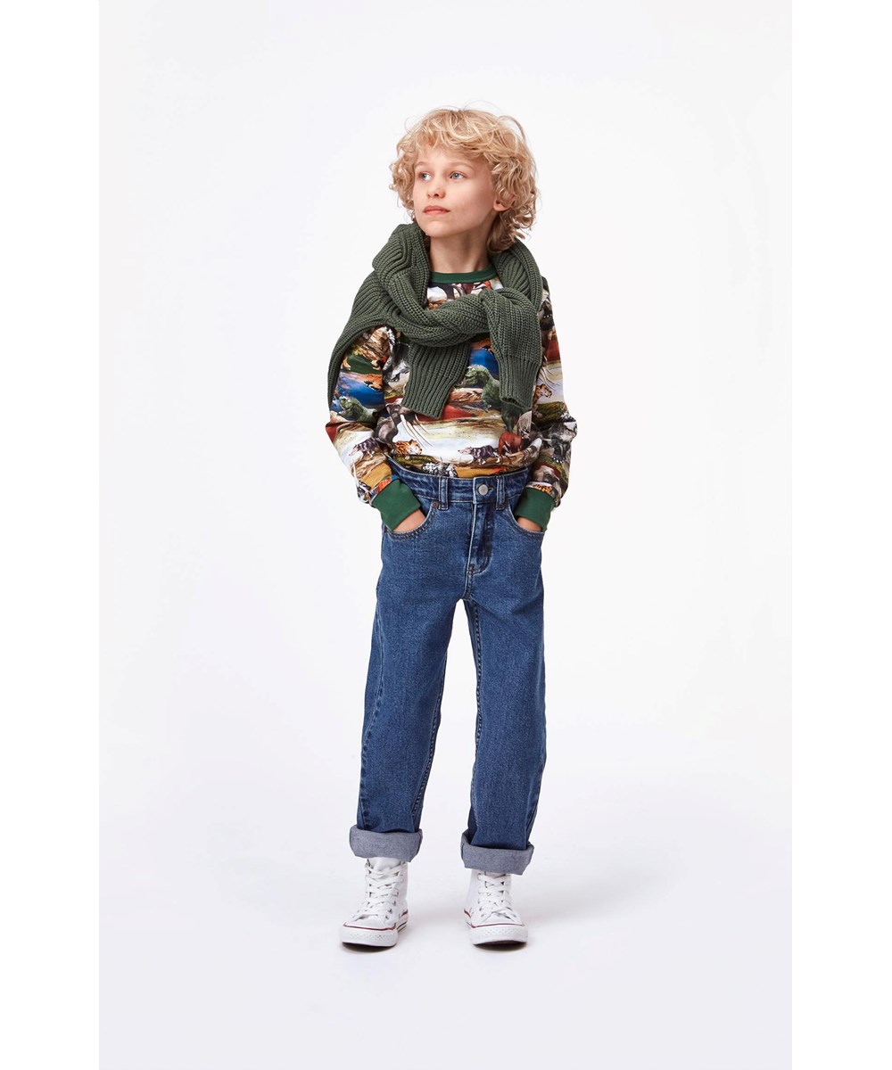 Rill - Ancient World - Økologisk bluse med fortidens dyr