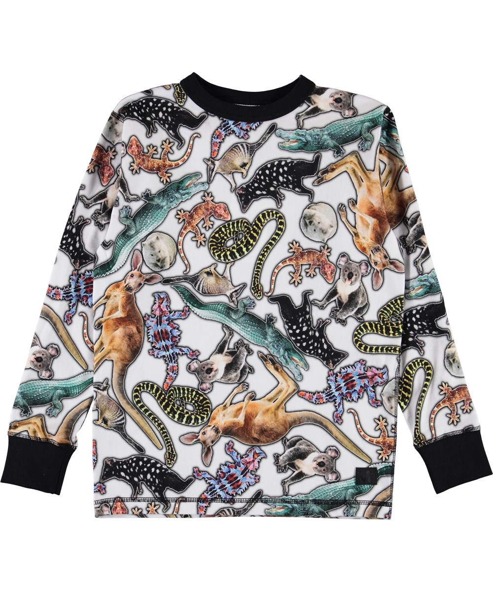 Rill - Australian Animals - Langærmet bluse med dyre print