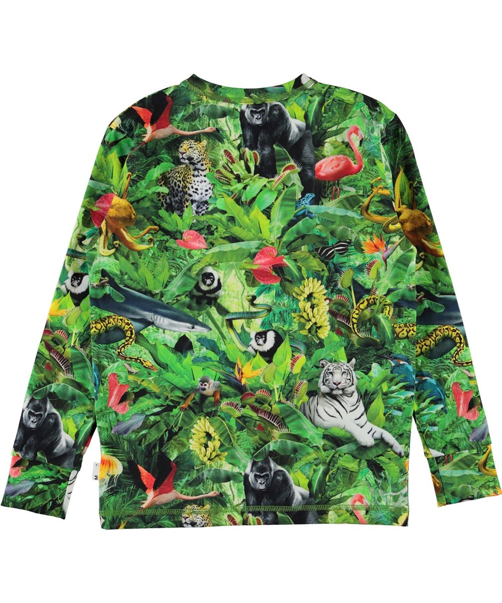 Rill - Fantasy Jungle - Økologisk bluse med dyre print