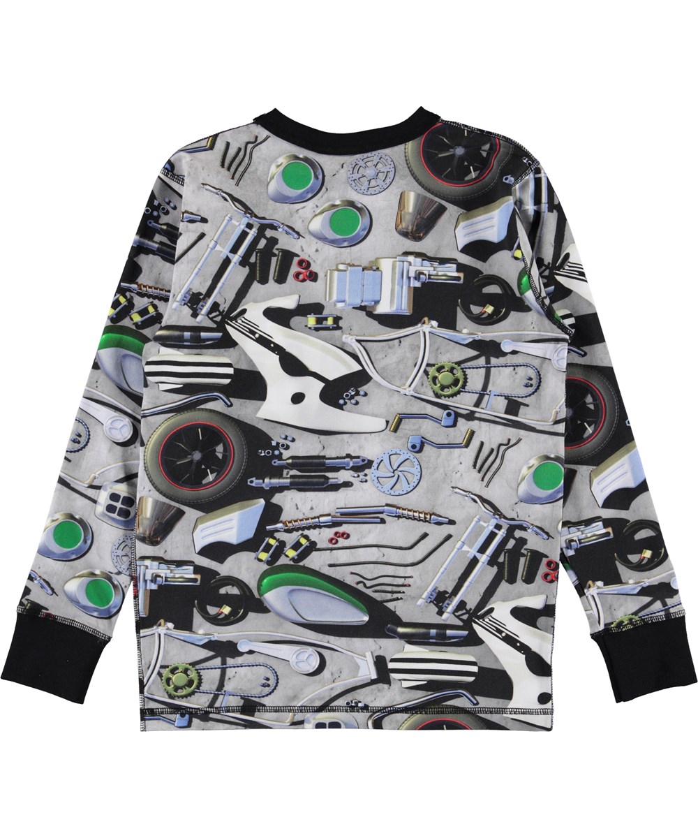 Rill - Motorcycle Parts - Langærmet t-shirt med motorcykel dele