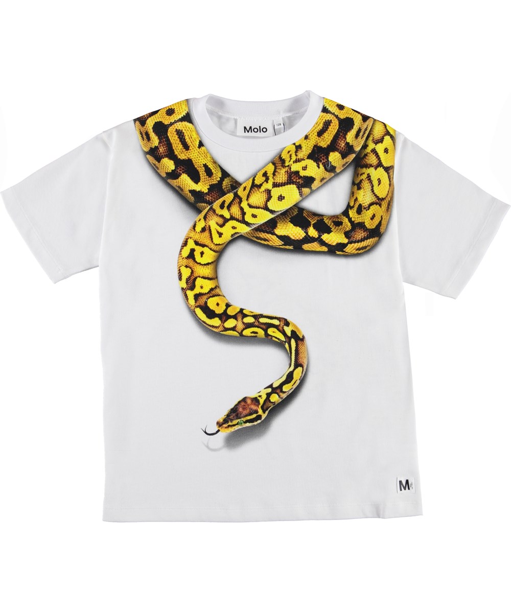 Rillo - Snake Charmer - Hvid t-shirt med print af slange