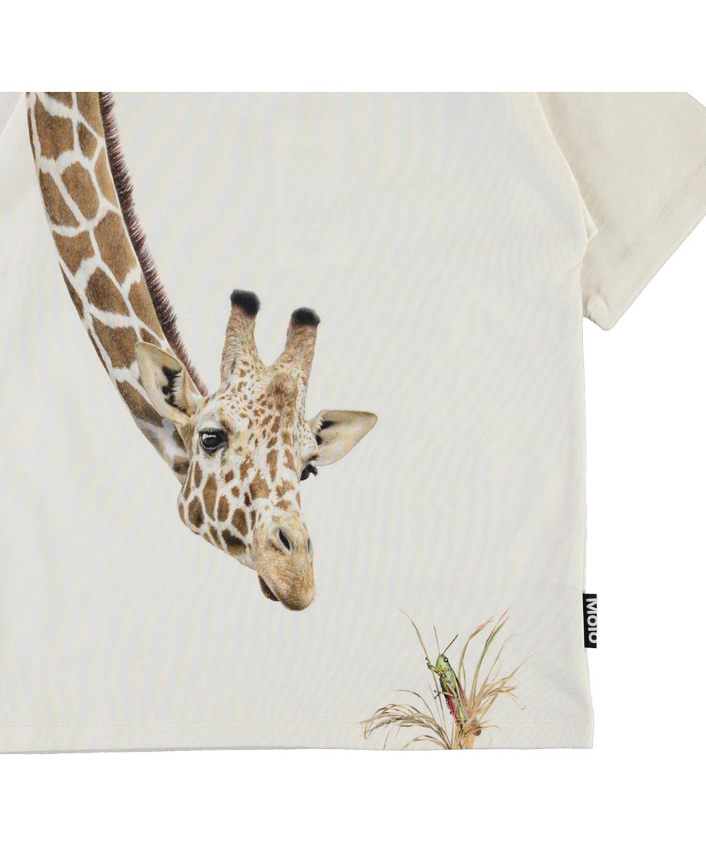 Rillo - White Star - Økologisk t-shirt med giraf