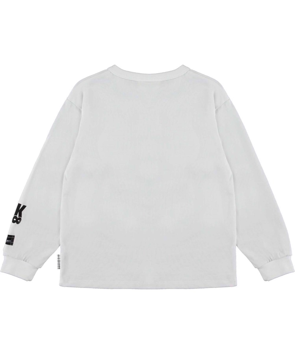 Rin - Skate Bowl - Hvid langærmet t-shirt med skate rampe print.