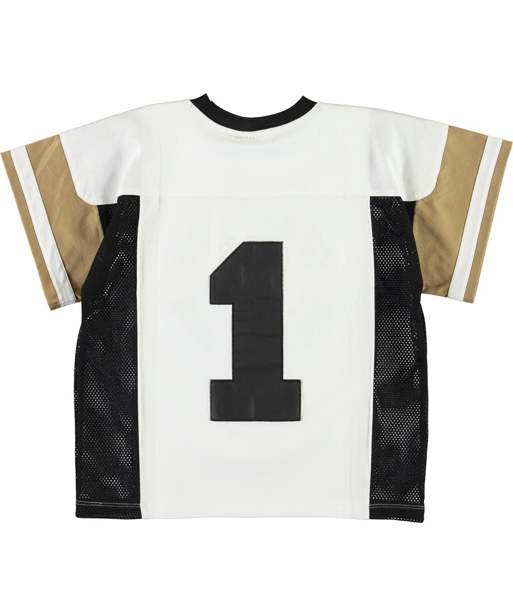 Ritter - White Star - Hvid og sort sports t-shirt