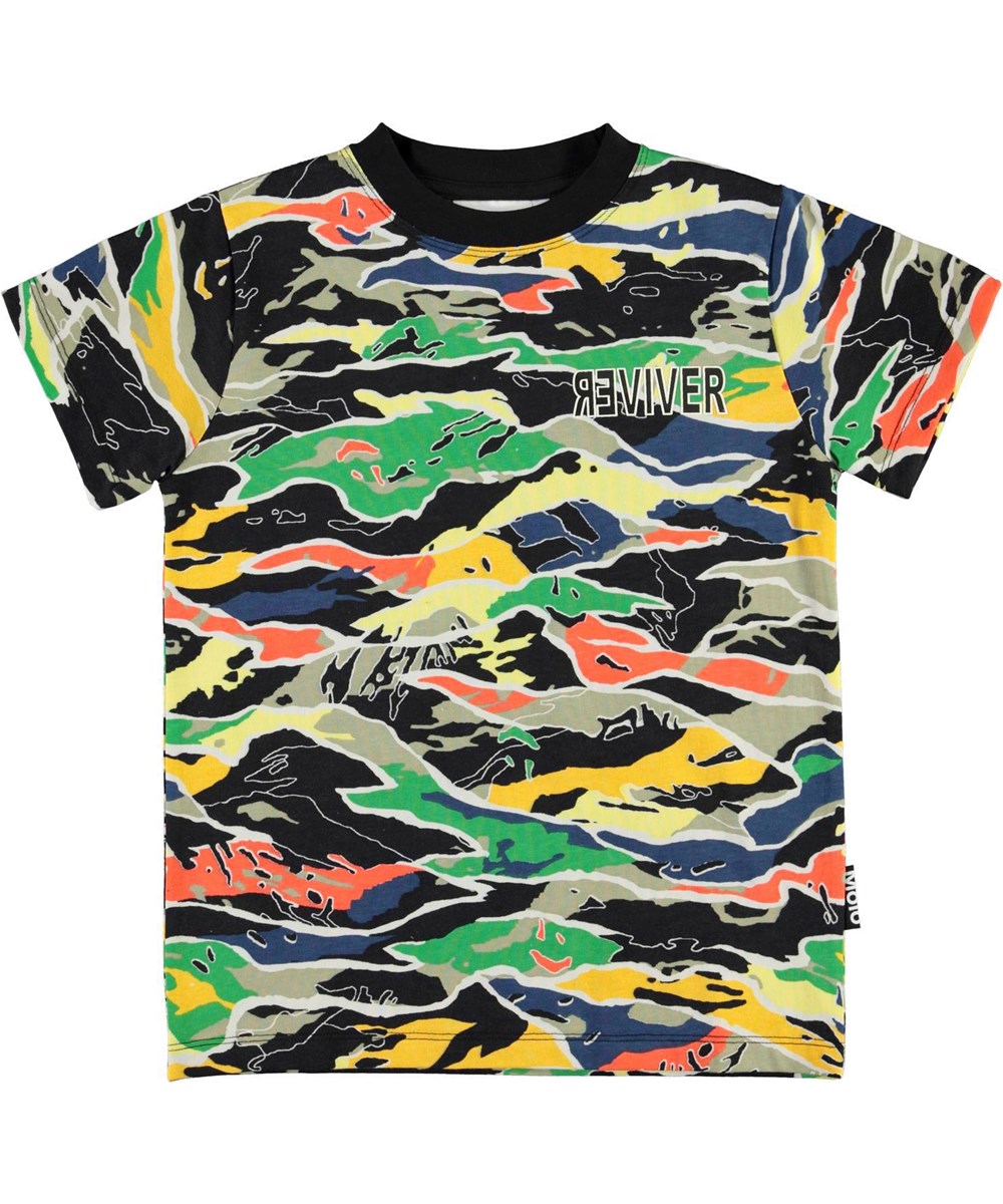 Road - Colour Camo - T-shirt med farverigt colour camo print.