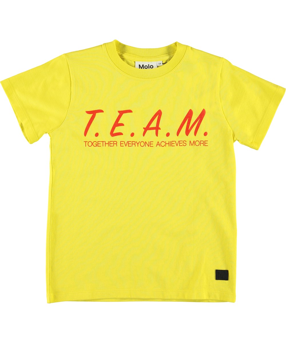 Road - Lemon - Gul t-shirt med team print