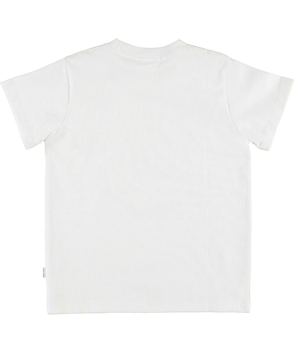 Road - White - Hvid t-shirt med gul is print.