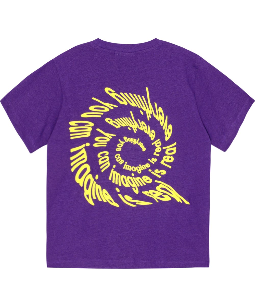 Rodney - Everything You___ - Lilla t-shirt i økologisk bomuld med "Everything you can "Imagine" is Real"-print