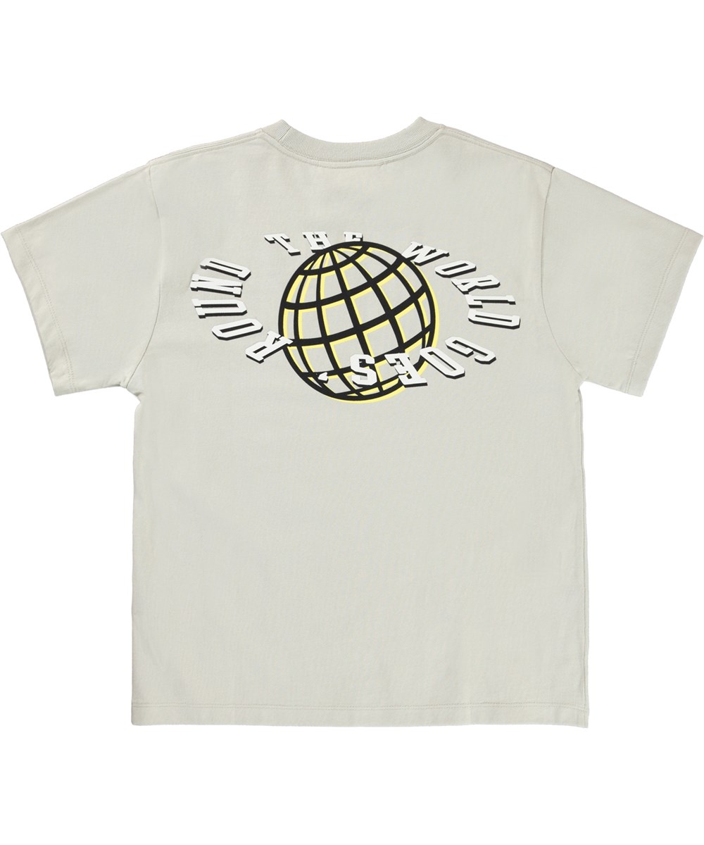 Rodney - Moon - Økologisk t-shirt med jordklode print