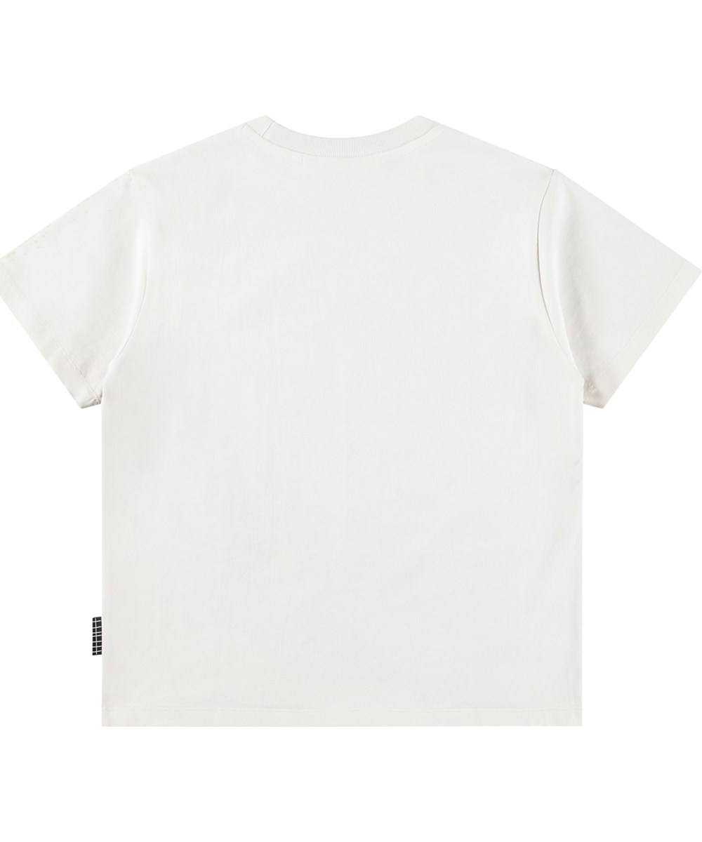 Rodney - Racing Car - Hvid t-shirt i økologisk bomuld til børn