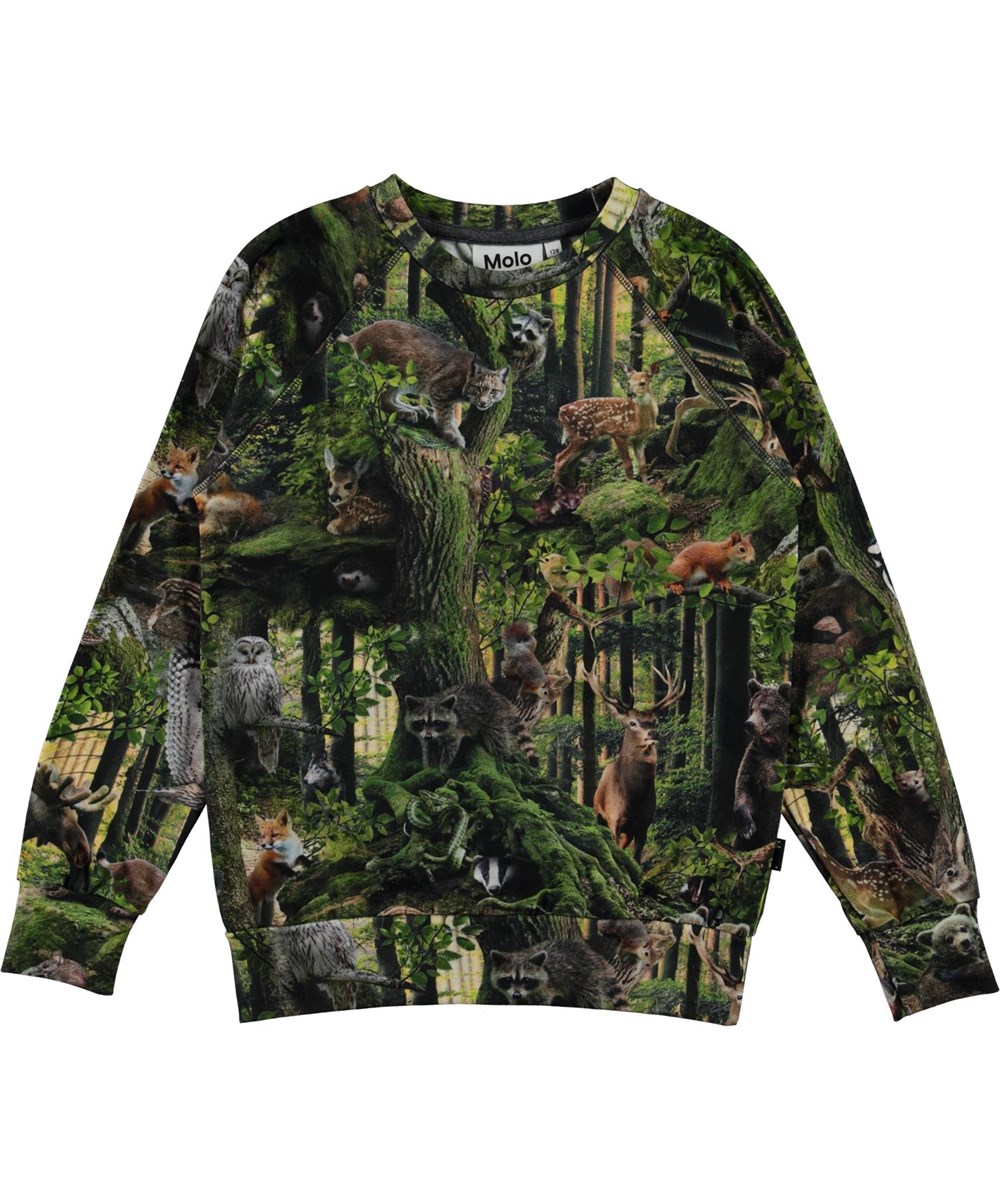 Romeo - Forest Life - Økologisk bluse med hav print