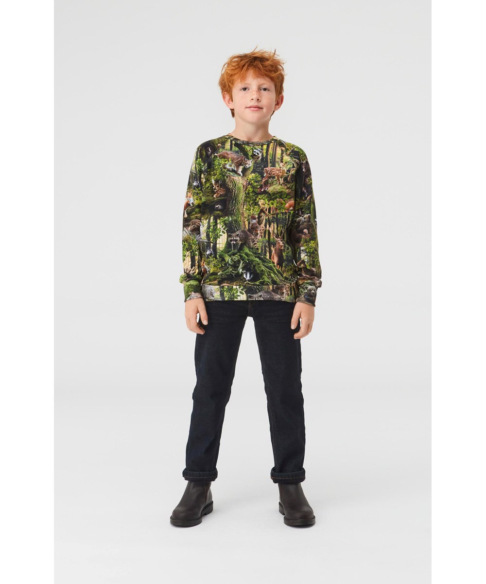 Romeo - Forest Life - Økologisk bluse med hav print