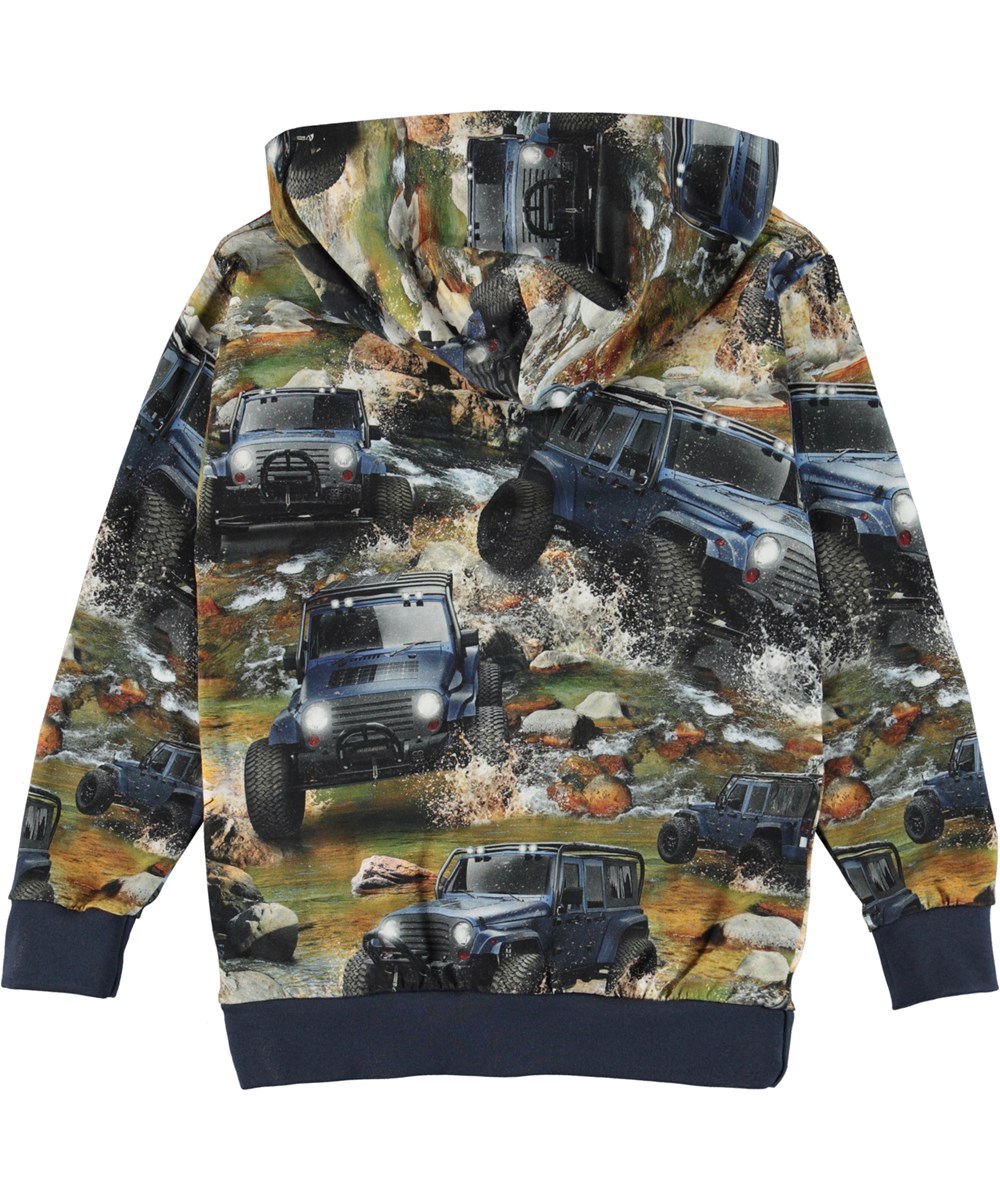 Romo - Jeeps - Økologisk hættetrøje med jeep print