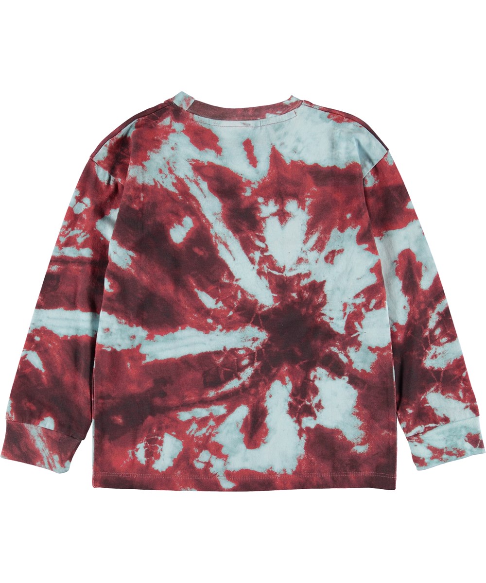Rong - Tie Dye - Blå og rød tie dye bluse.