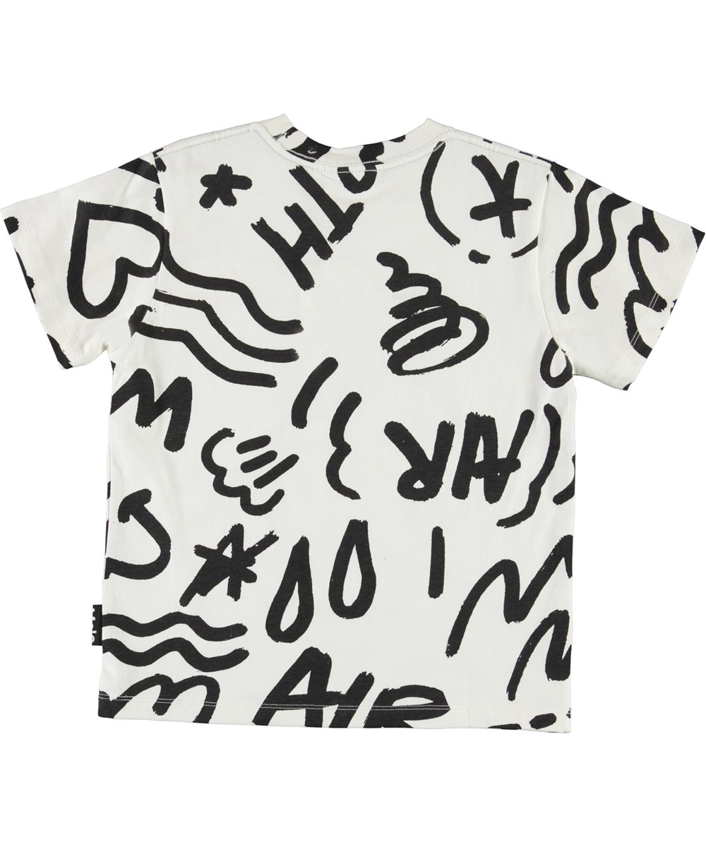 Roxo - Elements White - Økologisk hvid t-shirt med sort tekst