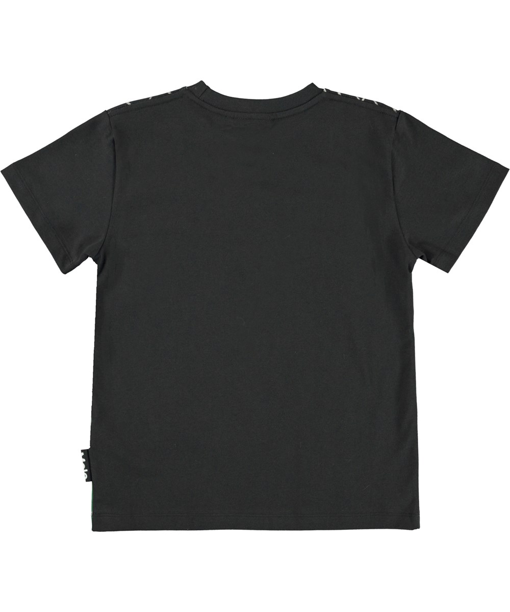 Roxo - Football Goal - Økologisk sort t-shirt med fodboldmål