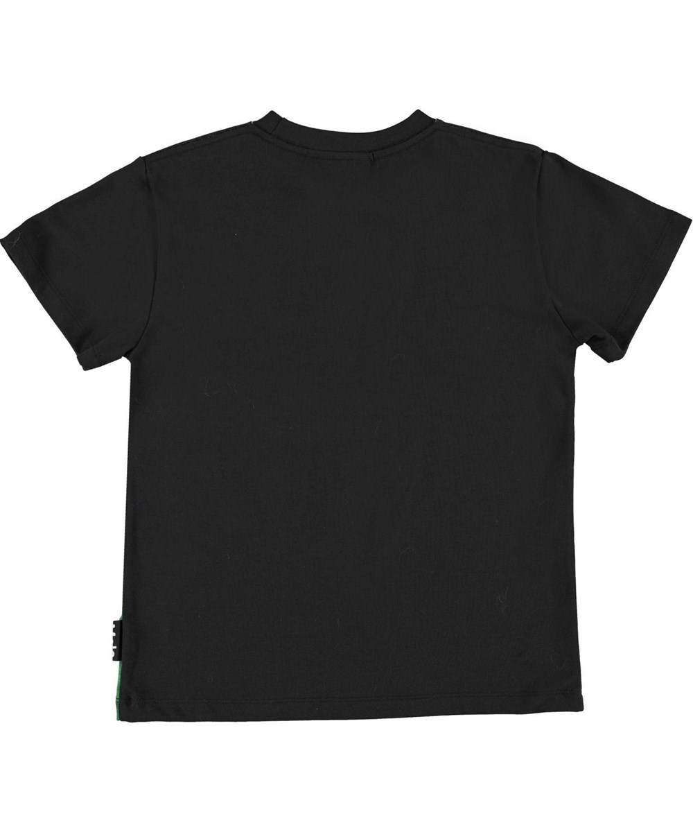 Roxo - Surreal World - Sort t-shirt med tiger og flyve fisk print.