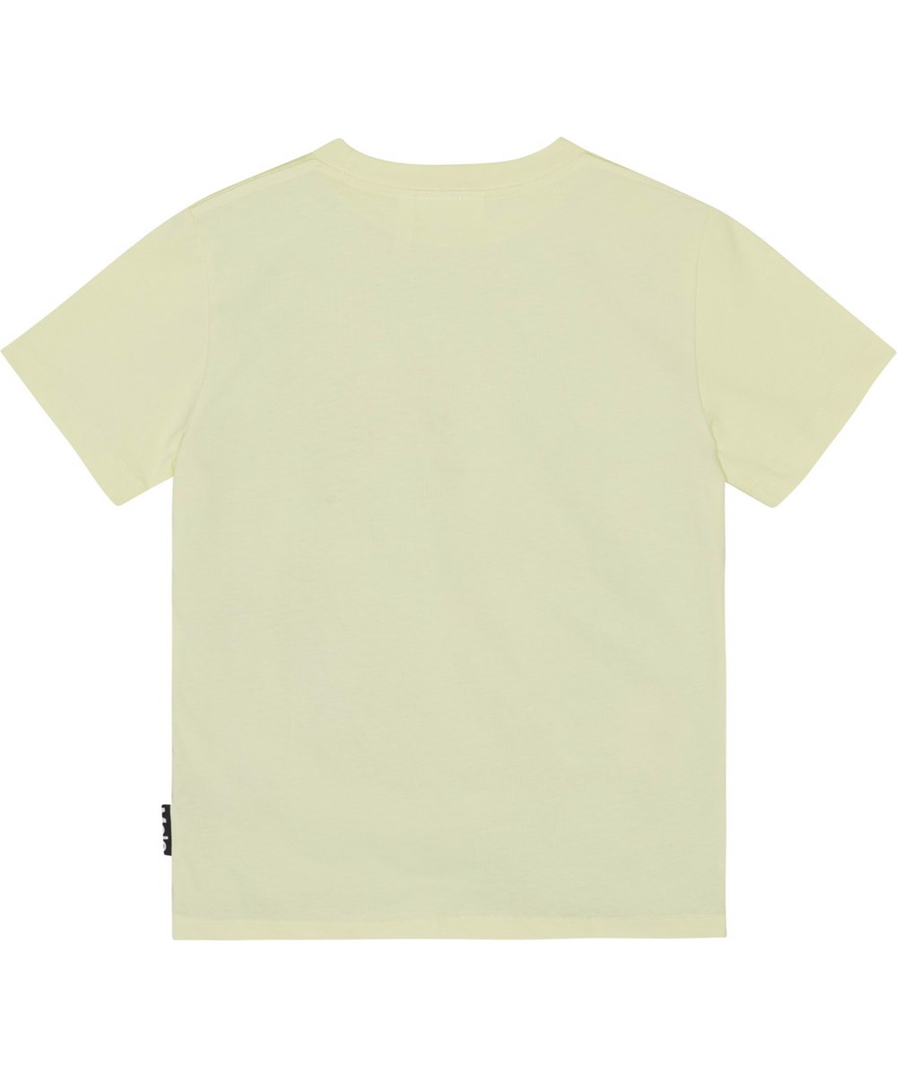 Roxo - Wild Garden - Gul økologisk t-shirt med placement naturprint