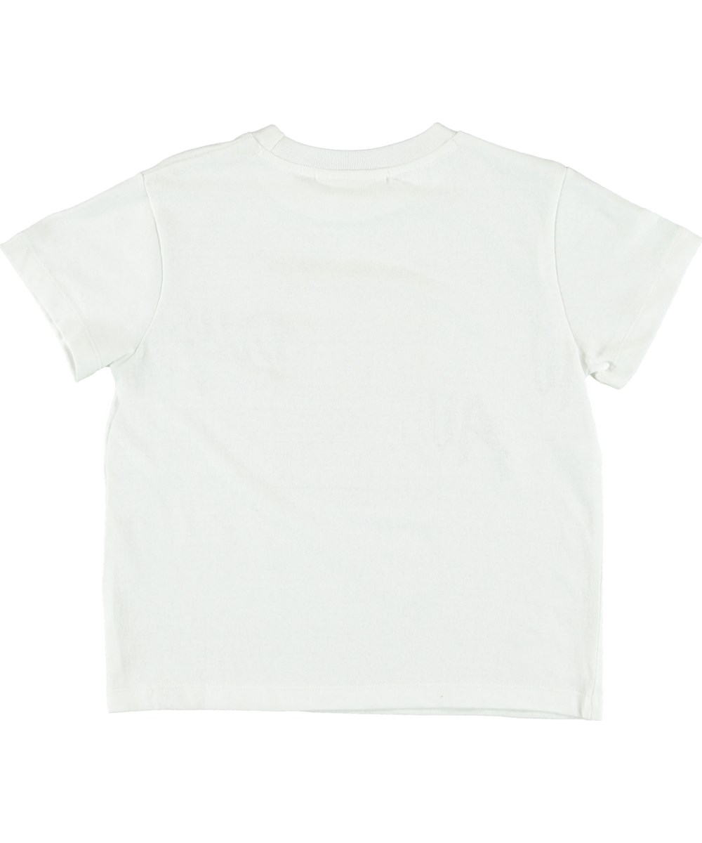 Roxo - White - Hvid t-shirt med basket print.