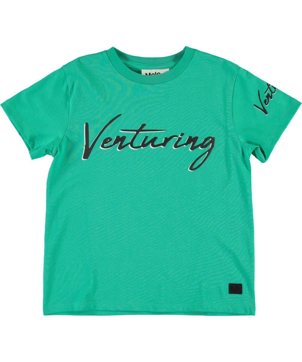 Roxo - Lagoon - Blå grøn t-shirt med tekst