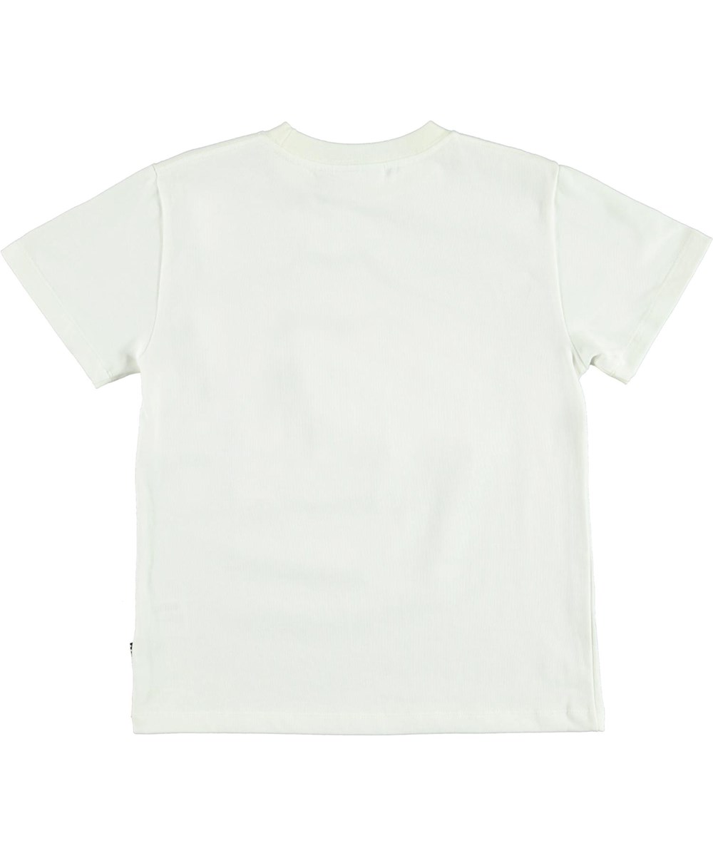 Roxo - White Star - Økologisk hvid t-shirt med smiley print