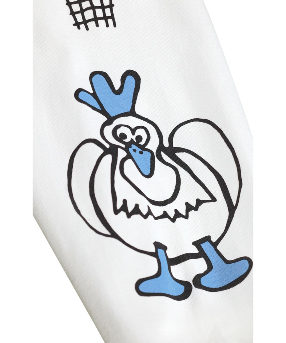 Rube - Daylight White - Hvid lang ærmet bluse i økologisk bomuld til børn