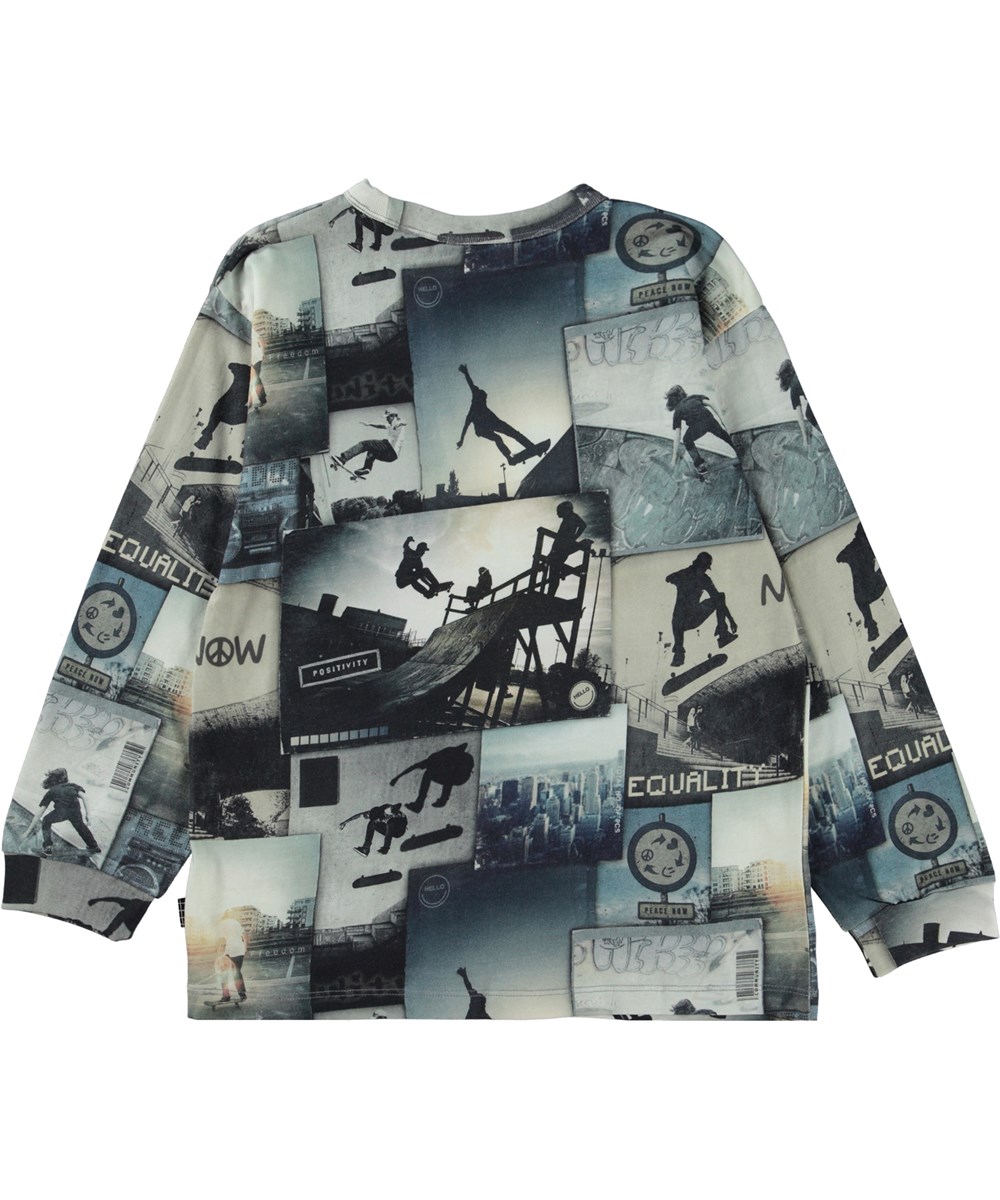 Rube - Skate Now - Blå økologisk t-shirt med skate print