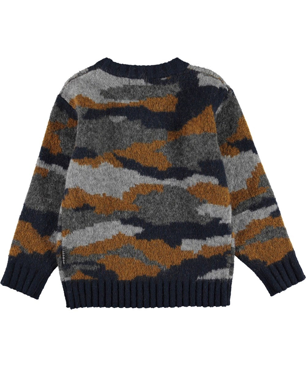 Bello - Camo Knit - Camouflage strik bluse