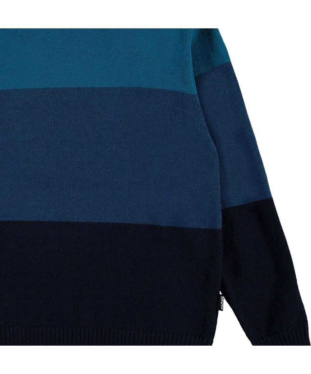 Berge - Tricolore - Blå stribet strikbluse