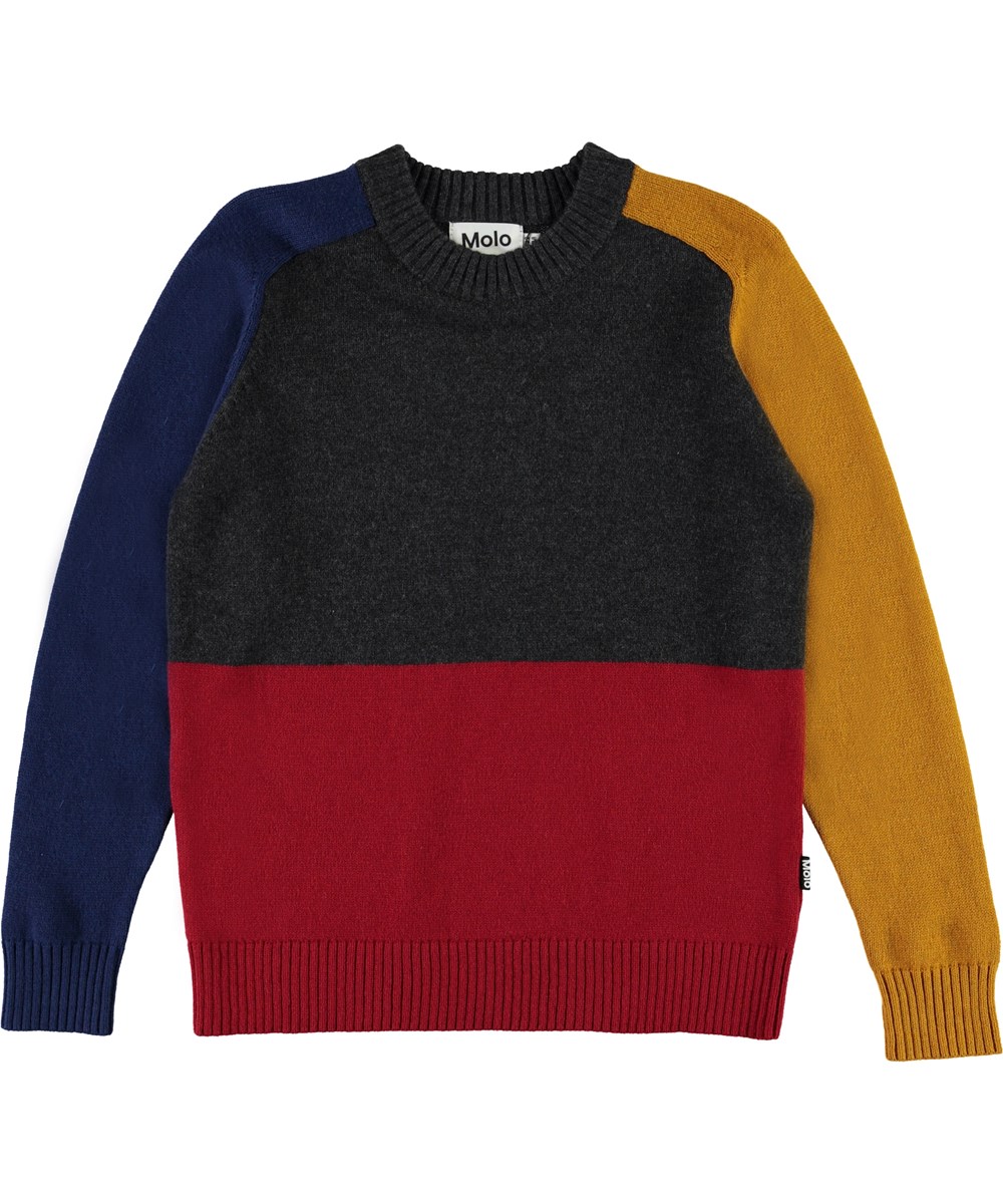 Buzz - Primary - Color-blocking strikbluse