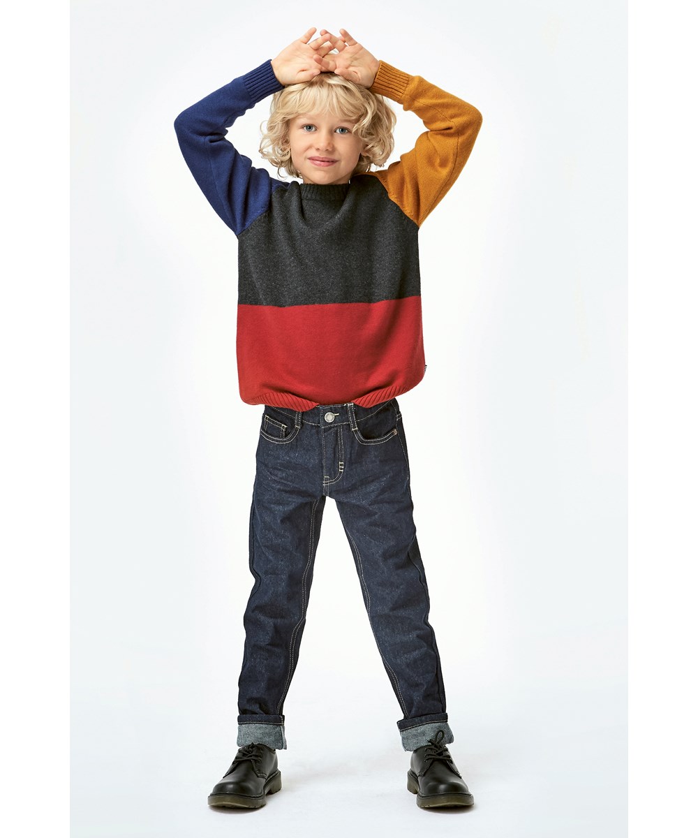 Buzz - Primary - Color-blocking strikbluse