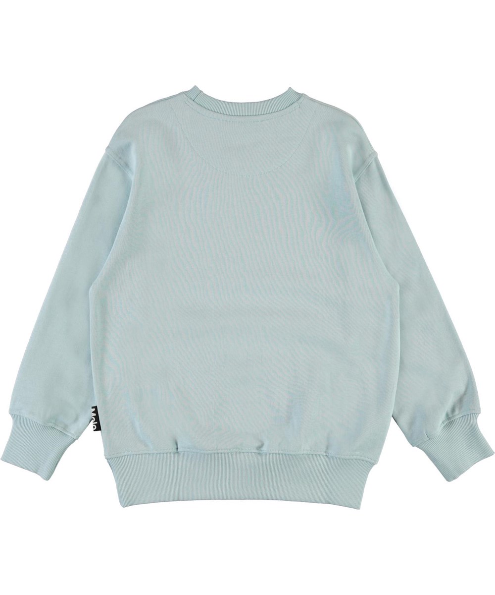 Mattis - Sterling Blue - Lyseblå sweatshirt med skater print