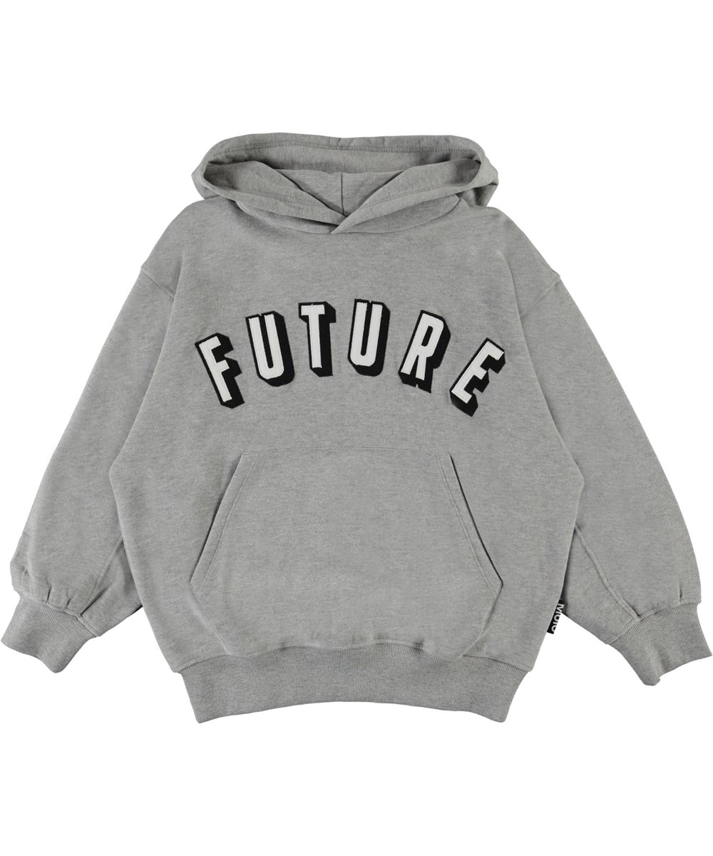 Maxx - Grey Melange - Økologisk grå hættetrøje future