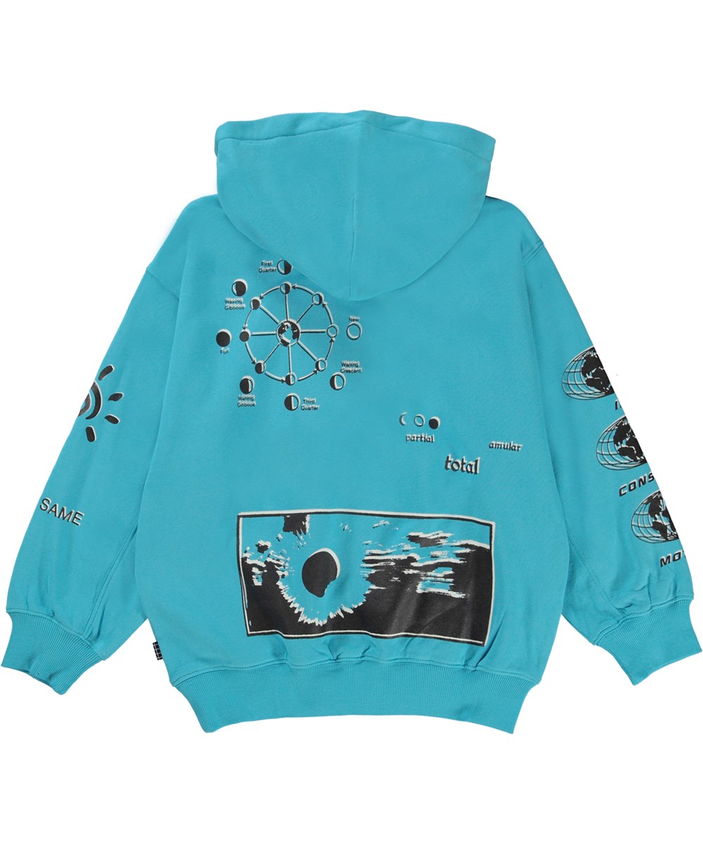 Maxx - Horizon - Blå hoodie med grafisk print